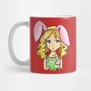 Happy Easter Bunny, Cute Face Girl Shirt Mug